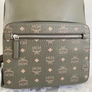 MCM | Bags | Mcm Military Green Backpack Mixed Leather  display picture 1